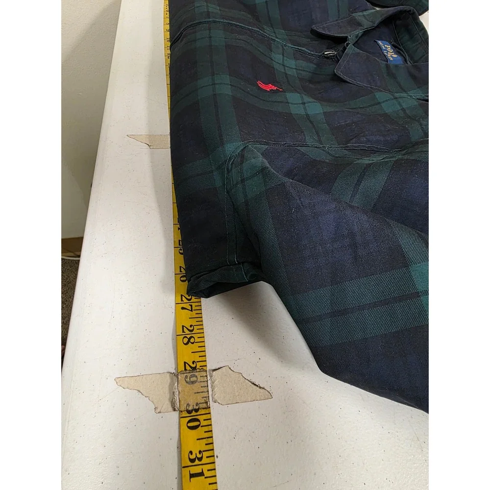 Polo Ralph Lauren Mens Blackwatch Plaid Harrington Jacket XL Zip Bomber Logo